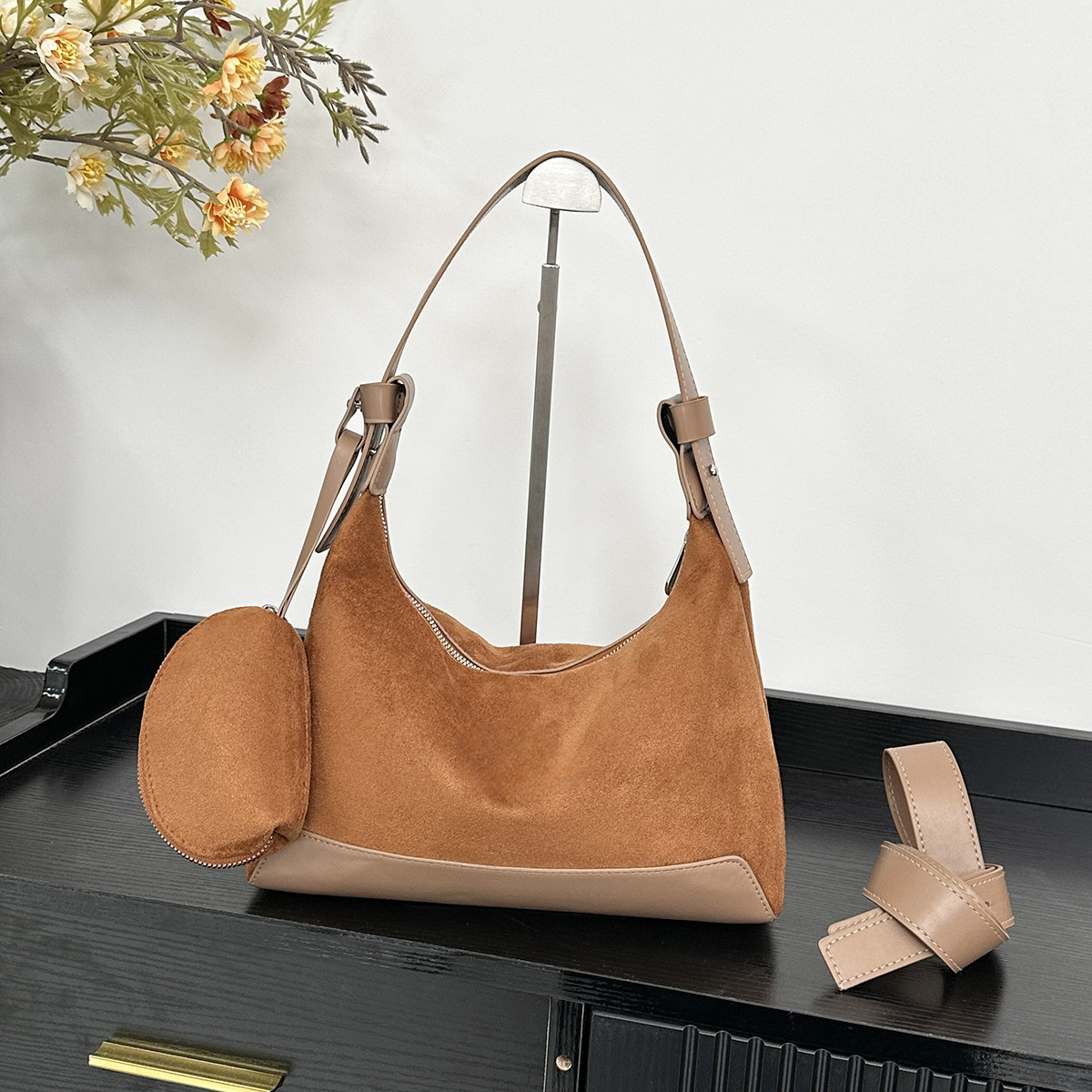 #228 women's new splicing design shoulder slung underarm bag