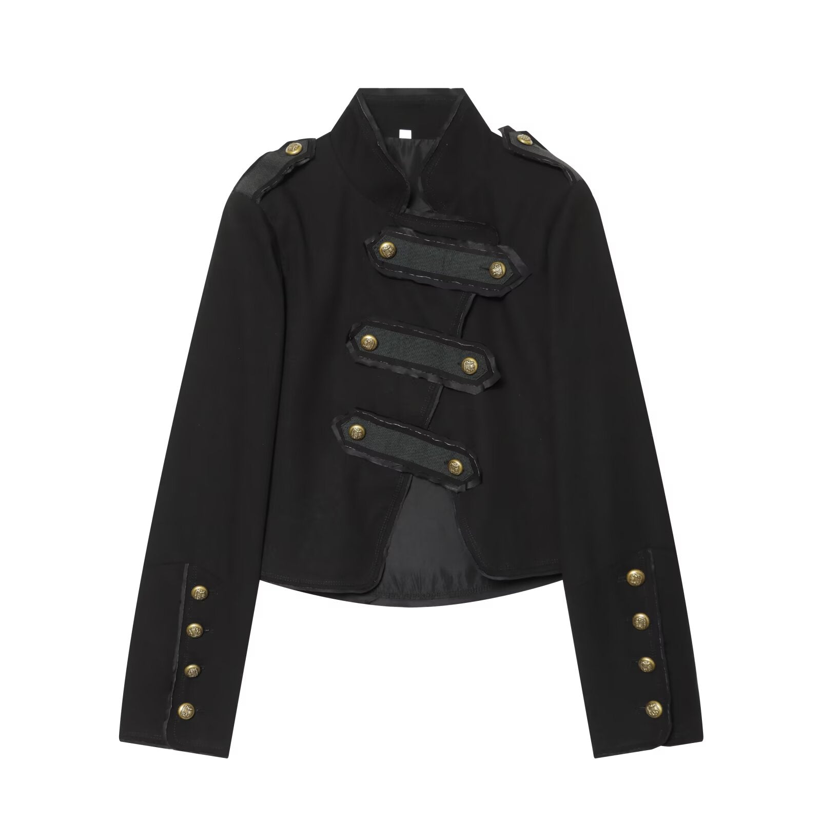 Women's rope knot decorative stand collar jacket