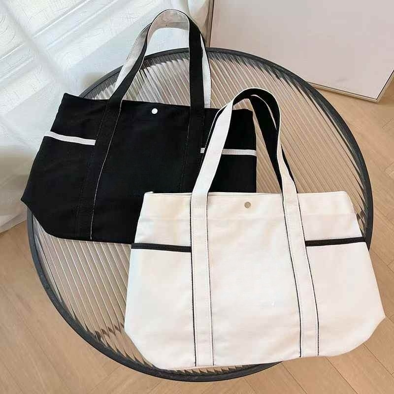 #99 New Casual Joker Multi-pocket Design Canvas Handbag Tote Bag Yoga Bag